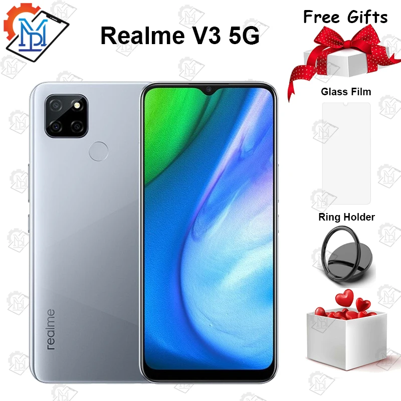 Оригинальный Realme v3 5G мобильный телефон 6 5 дюймов 6G Оперативная память 128G