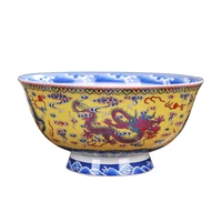 jingdezhen ceramics goblet bone china rice bowl large ramen soup bowl porringer dragon pattern bowl chinese antique tableware