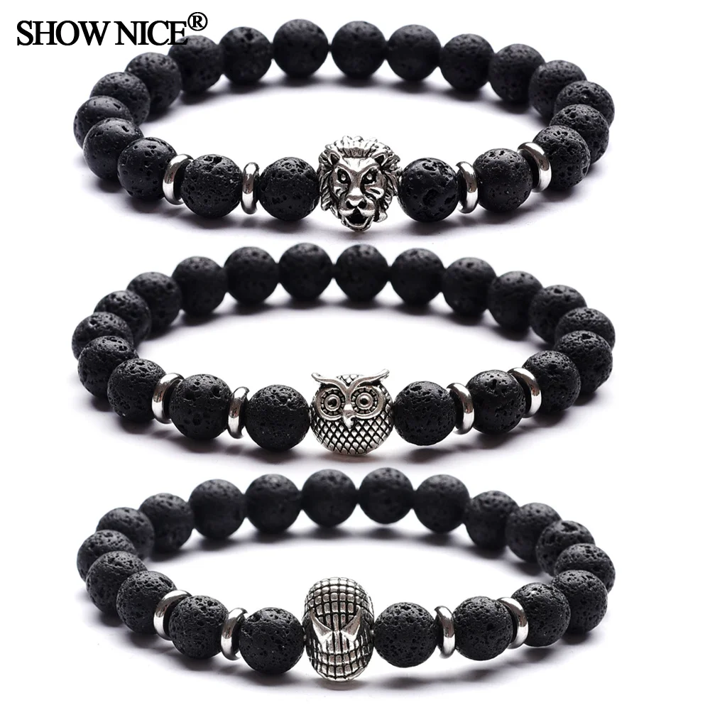 Аксессуары из нержавеющей стали с изображением головы животного браслеты бисера