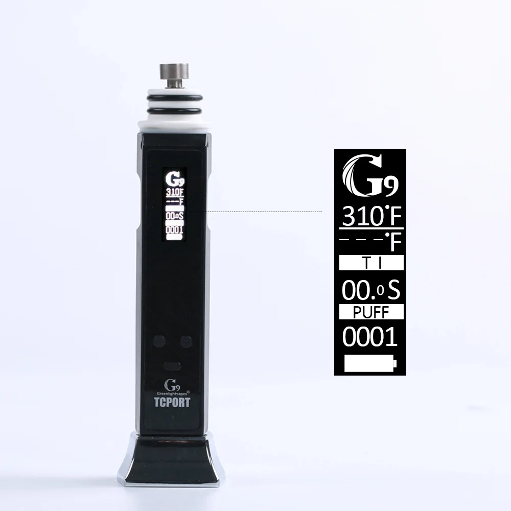 G9 TC Port able Dab Rig Enail с Ti/керамической/кварцевой тарелкой для ногтей контроль