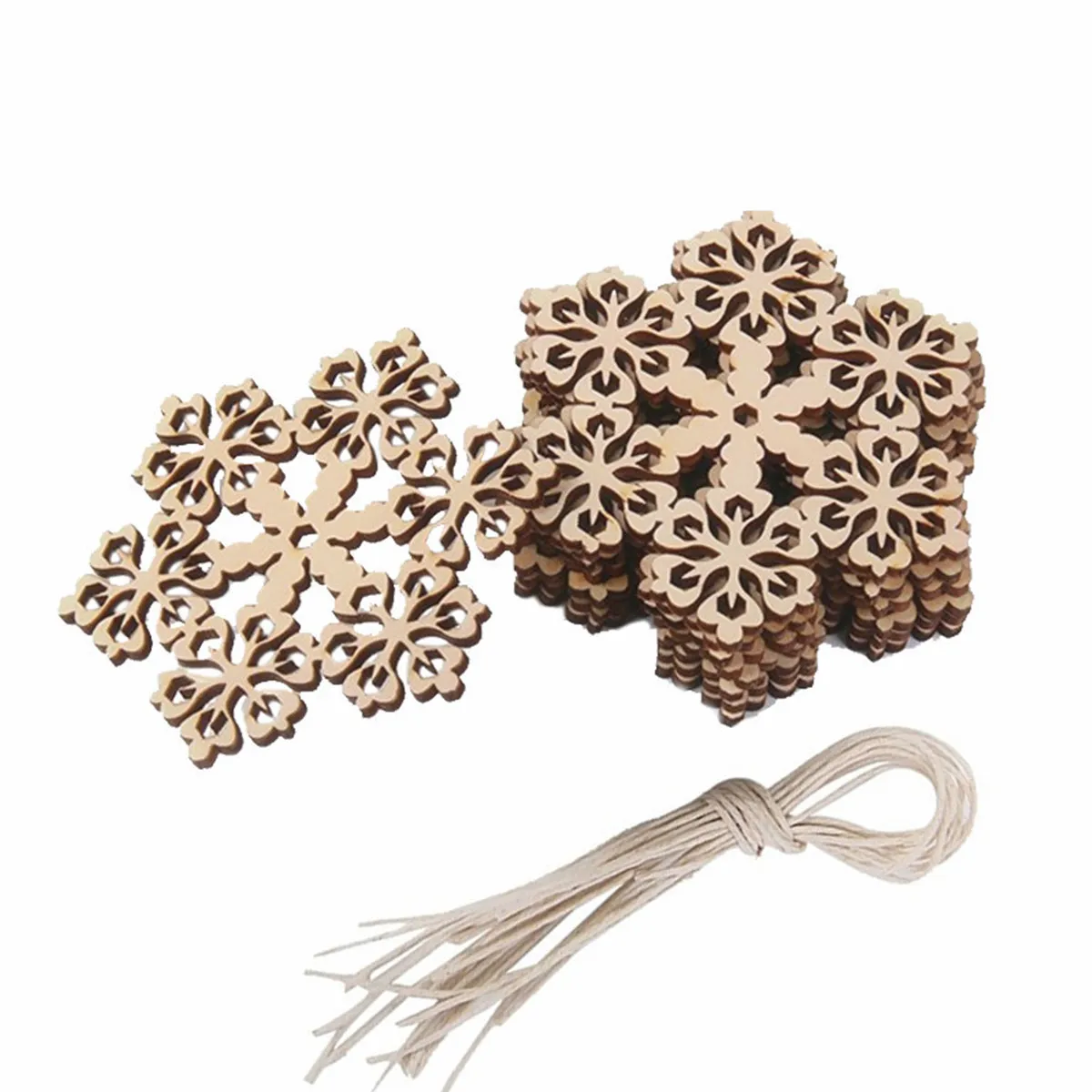 

Украшения для рождественской елки, белые снежинки, 10 шт.