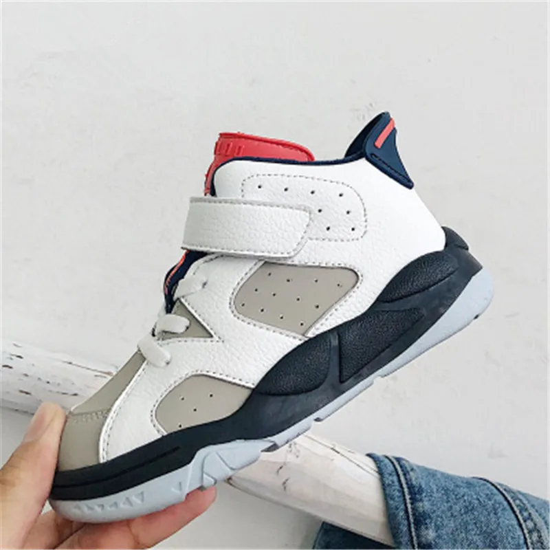 

XIaying fashionable children sneakers with foreign style in autumn and winter of 2019 new style flannel boy running QNM-D01