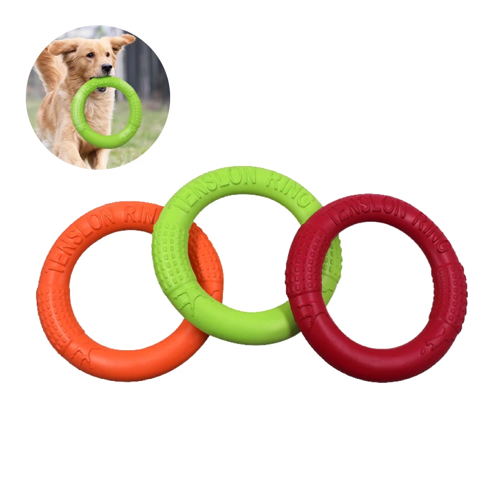 Pet Flying Discs Toys Dog Training Ring Puller Resistant Bite Floating Toy Puppy Outdoor Interactive Game Playing Pet Supplies
