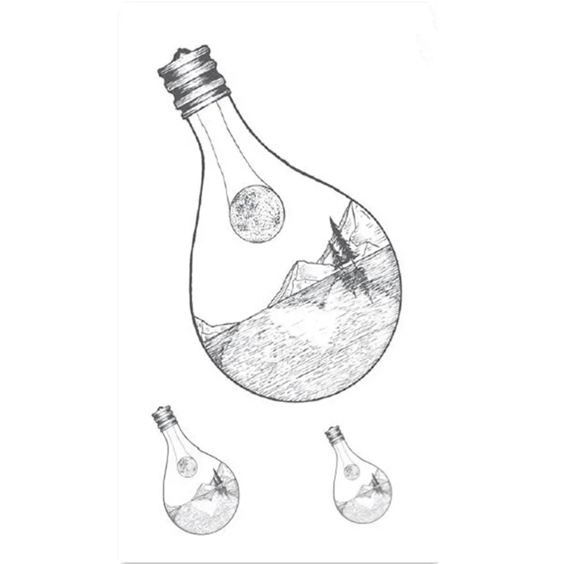 Лампа временная татуировка Стикеры Водонепроницаемый океан горный велосипед