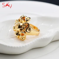 sunny jewelry big ring 2021 new design high quality copper ring jewelry for women bridal ring for party flower trend ring gift