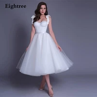 eightree simple spaghetti prom dresses a line tulle short evening party gown sweetheart sleeveless formal wedding party dress