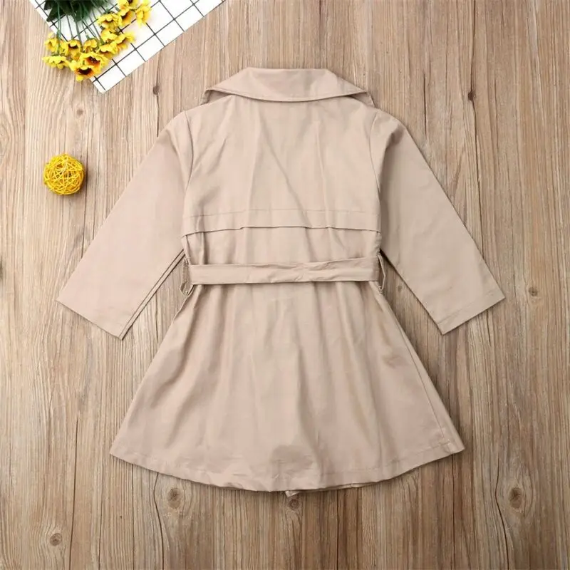 Детский осенний тренчкот Повседневная куртка для девочек 2 7 лет 2019|Тренч| |