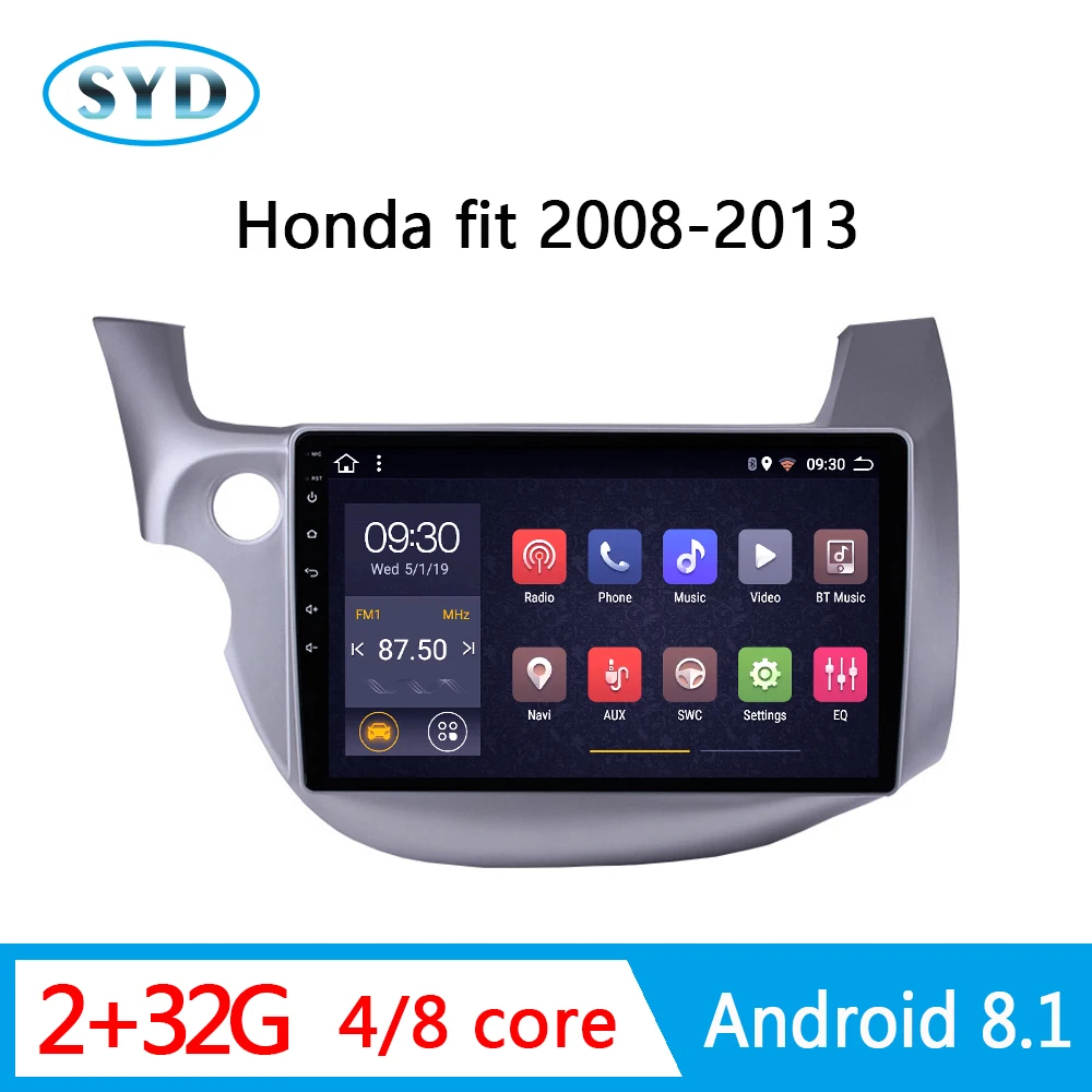 Мультимедийная система 8 ядер для Honda fit 2008 2009 2010 2013 DVD 2 Гб 32 ГБ радио стерео 2.5D