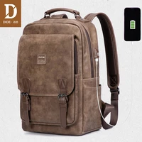 dide usb charging port laptop backpack men mochila vintage casual travel backpack bag male preppy schoolbag waterproof 15 inch