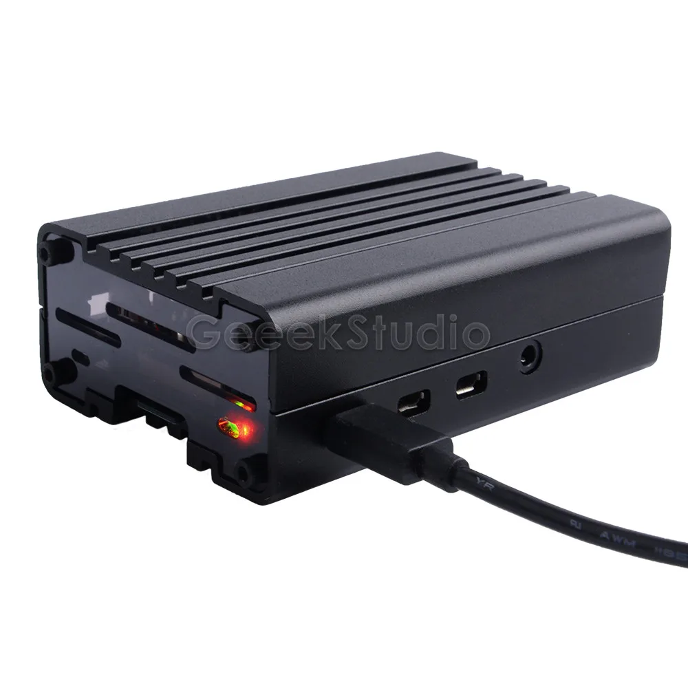 Черный чехол из алюминиевого сплава с ЧПУ кожух корпуса для Raspberry Pi 4 охлаждающий