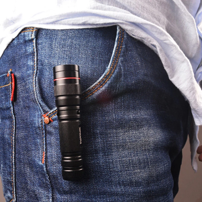 Масштабируемый светодиодный мини светильник ламповый фонарь e Q5 алюминиевый