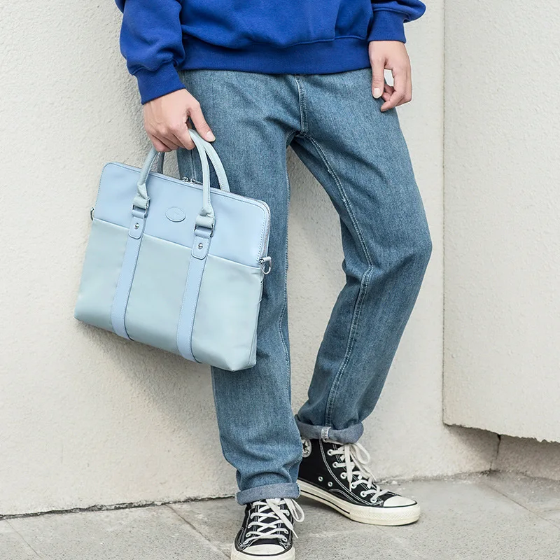 Portable Briefcases Women Travel Shoulder Bags Laptop Protection Handbags Office Document Organizer Storage Pouch Accessories