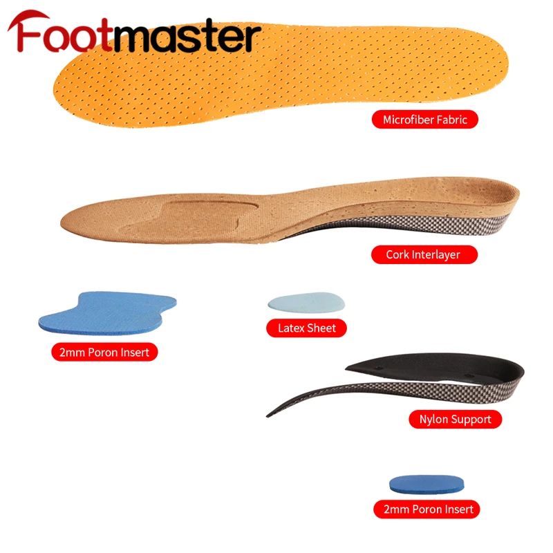 FootMaster Breathable Orthopedic Insole Cowskin Insole To Relieve Flat Feet Insoles Arch Support Shoe Pad Unisex Insole