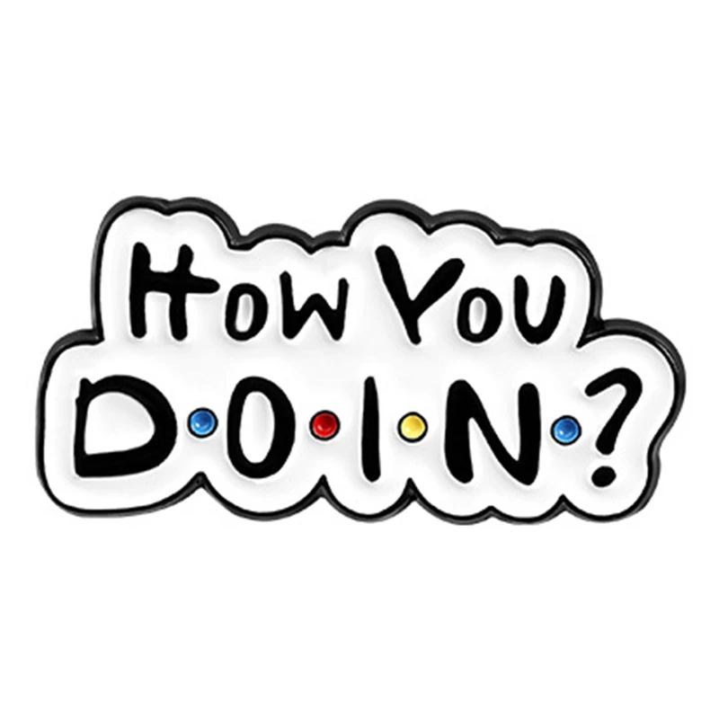 

Hot TV Show Chicken Cute Cat Pins Enamel Brooches For Women Men Lapel Pin Cartoon Metal Badge Collar Jewelry Friends Gifts