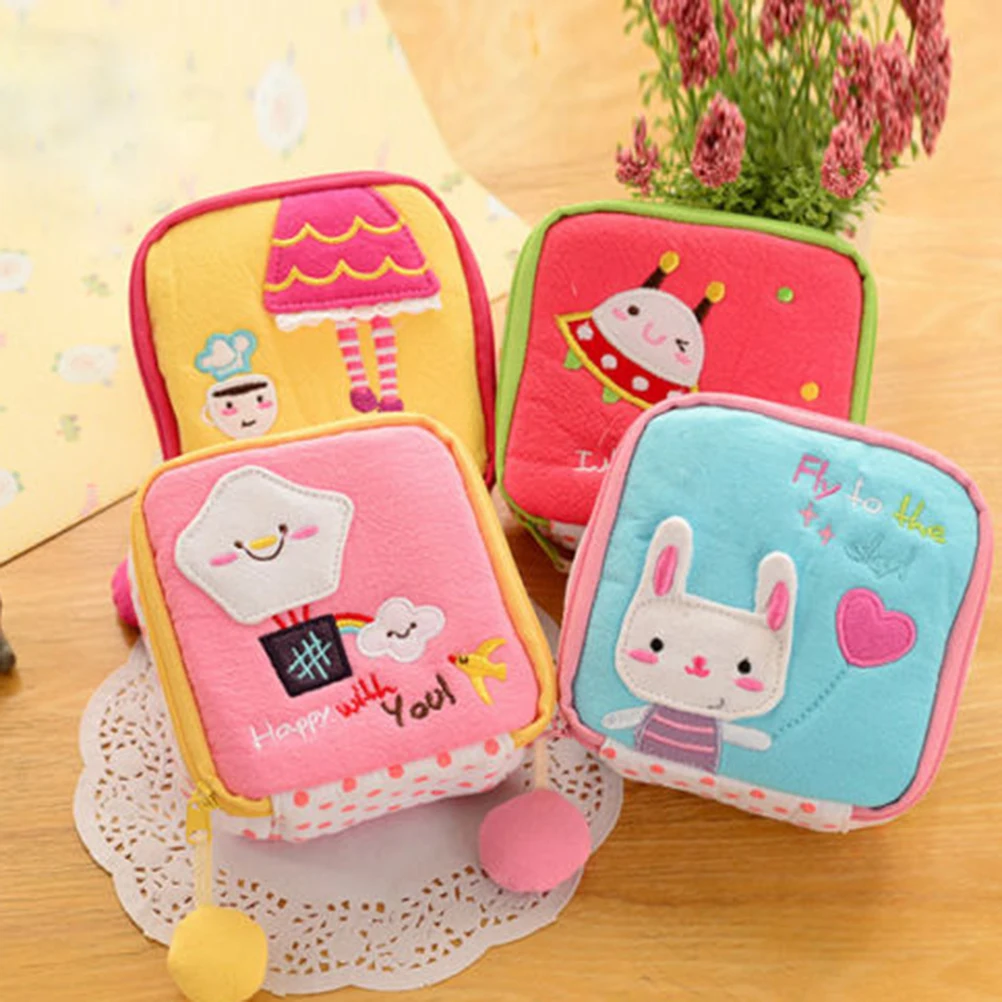 

Lovely Women Girl Cute Sanitary Pad Organizer Purse Holder Napkin Towel Storage Bags Cosmetic Pouch Case Sanitary Napkin Bag
