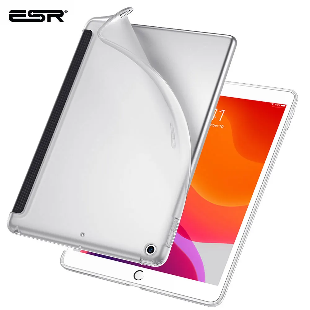 

ESR Case for iPad 7 10.2 2019 Clear TPU Back Cover Slim Soft Back Shell for iPad 7th 2019 Case Fits with Smart Keyboard Funda