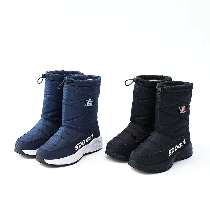 ESVEVA/зимние теплые ботинки до середины икры на меху из искусственной кожи