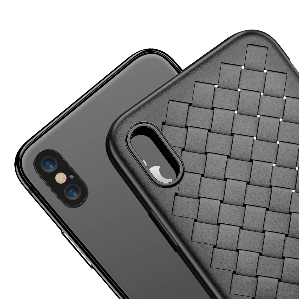 

Woven Weave Grid Full Protective Soft Silicone Back Cover Case For iPhone 5 5s SE 6 6s 7 8 Plus 11 Pro X 10 XS Max XR Coque Capa