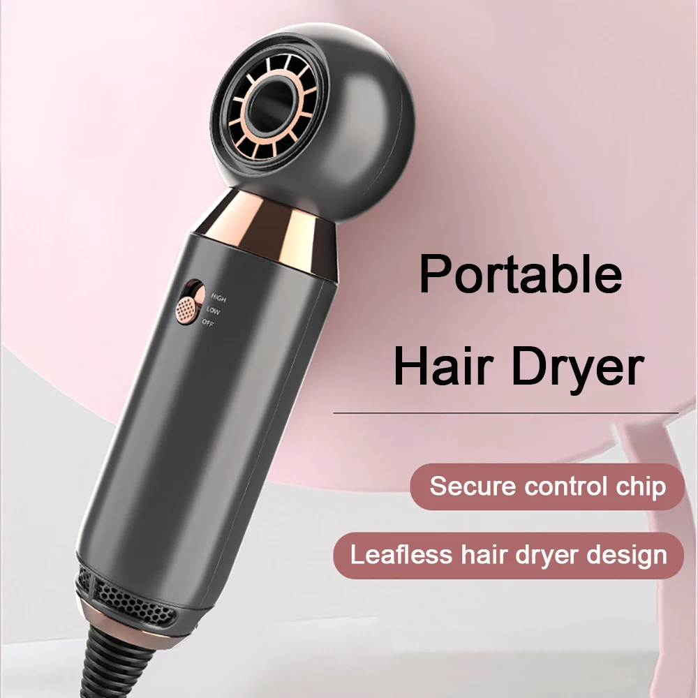 Портативный фен для волос с сильным ветром профессиональный двухскоростной мини