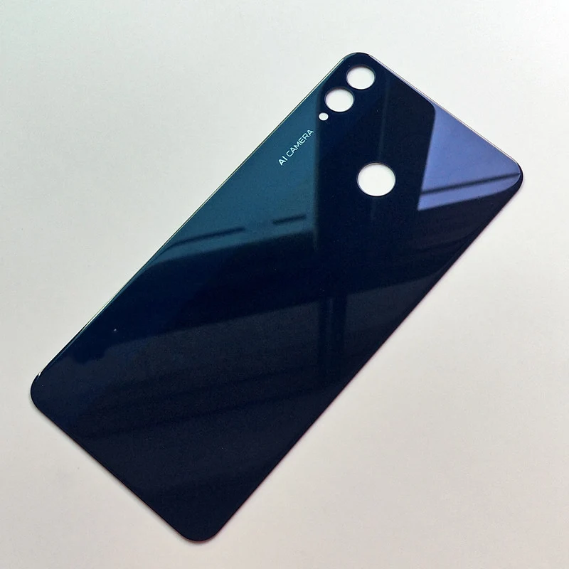 blue Чехол для huawei Honor 8x с задней стеклянной дверью, чехол для huawei Honor 8 x, крышка для батареи Honor8x, задняя панель - Цвет: blue