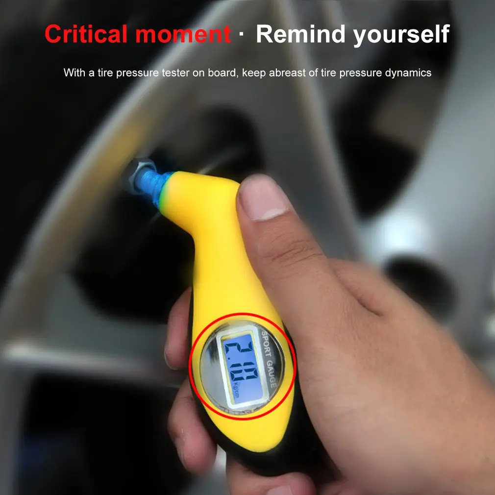 

Car Electronic Digital LCD Tire Pressure Gauge Meter 0-100 PSI Backlight Tyre Manometer Barometers Tester Tool