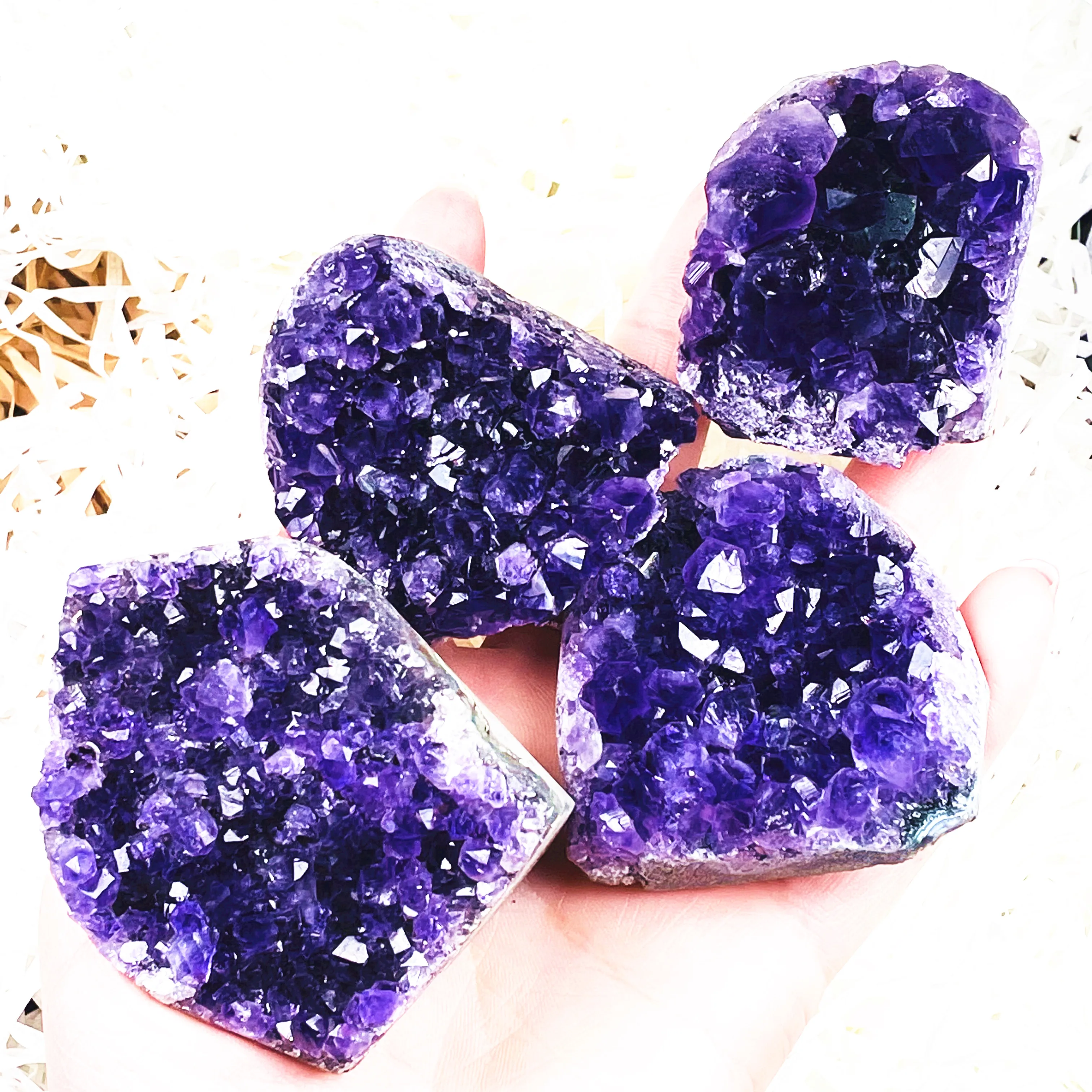 

Новинка! Натуральный Аметист кристалл кварца кластера образцы минералов для исцеления чакр с помощью рейки драгоценный камень Бразилия