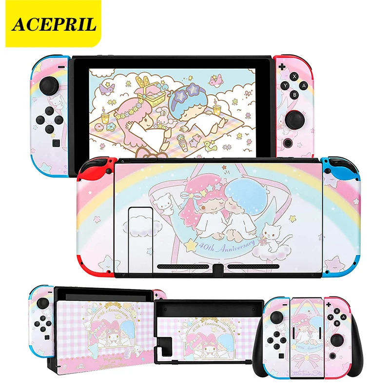 

ACEPRIL Switch Skin Sticker Pretty Pattern Full Wrap Skin Protective Film Sticker for Nintendo Switch Case Cover Accessories