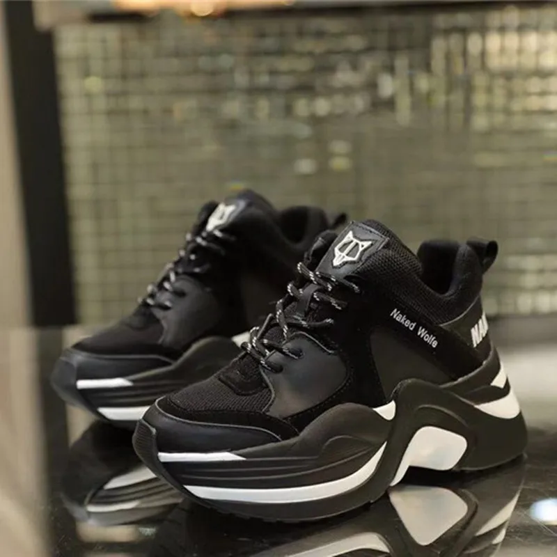 Женская Повседневная обувь брендовая роскошная женская кроссовки на платформе