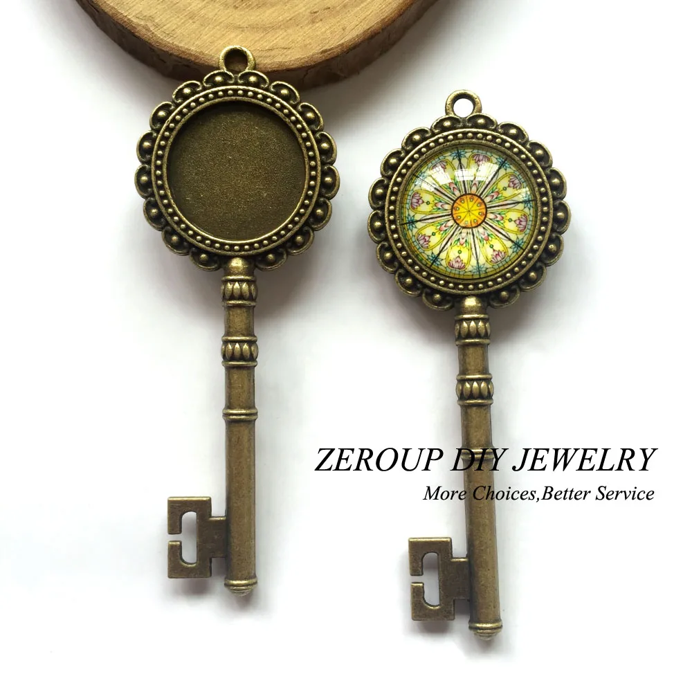 5 шт./лот 20 мм ожерелье с подвеской античная бронза серебряный цвет Кабошон Пустые