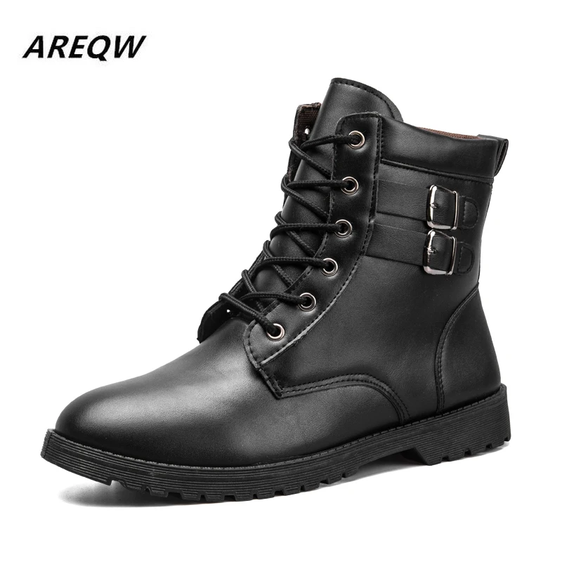 2019 г. Весенне осенние однотонные мужские повседневные ботинки на высоком каблуке