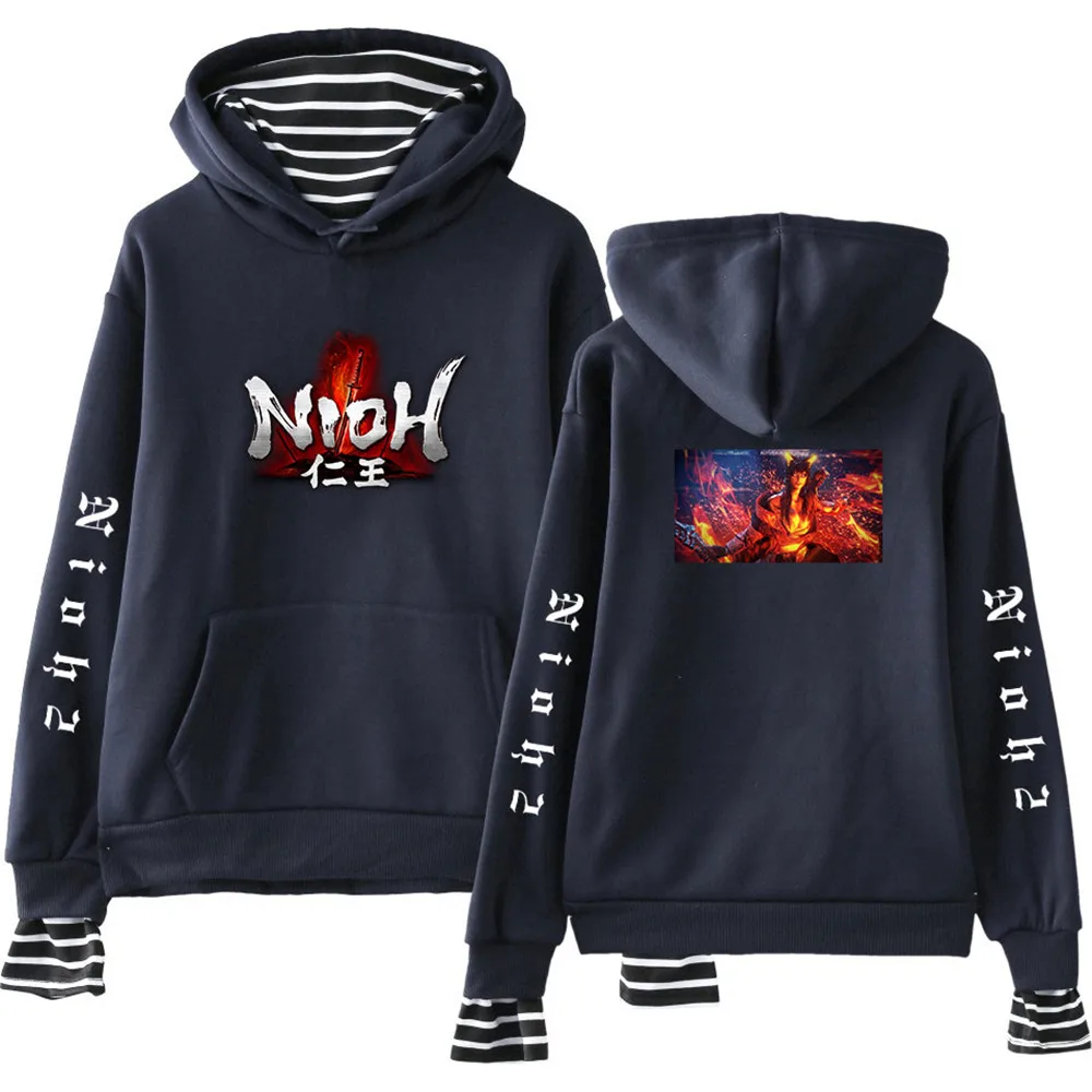 

Nioh Hoodies Personality New Printed Game Women Streetwear Fashion Autumn Hooded Pullovers Men