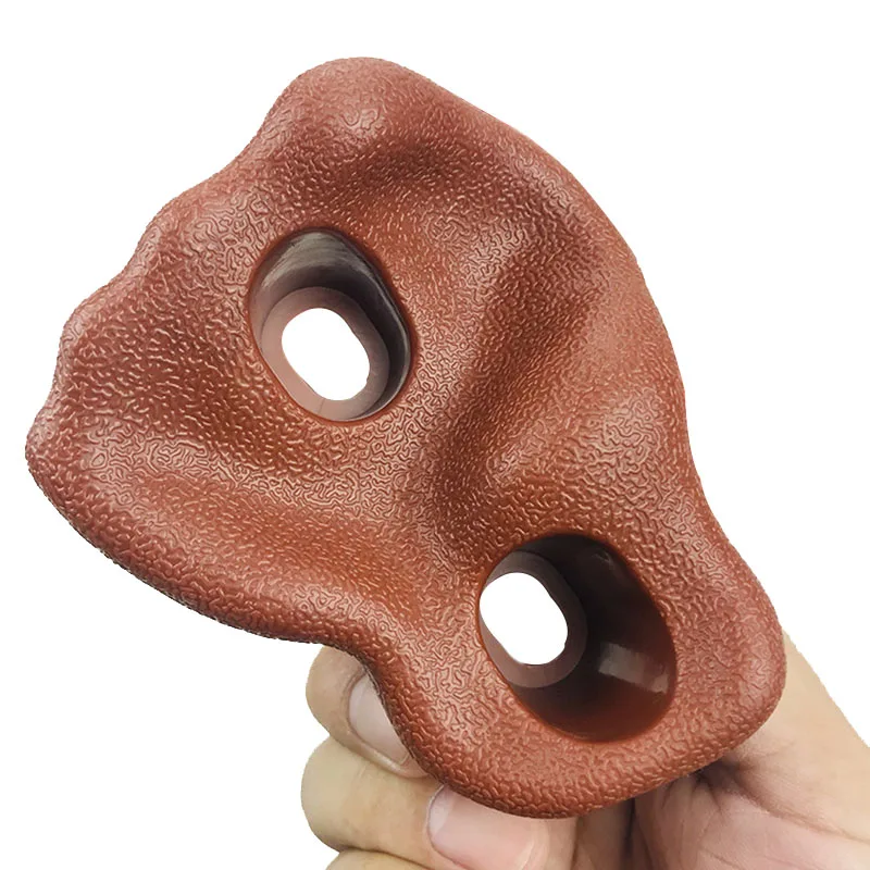 

10pcs Children Kids Rock Climbing Wood Wall Stones Hand Feet Holds Grip Kits with Screws Climbing Equipment Random Color