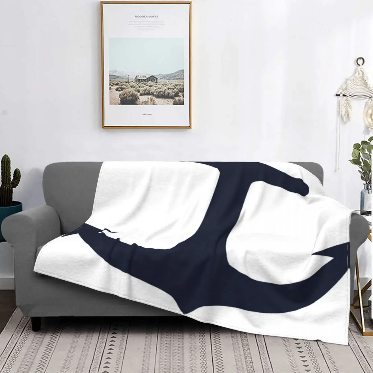 

Manta de ancla blue, a cuadros para cama colcha, Edredon, manta a cuadros