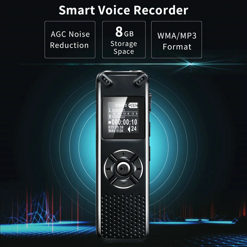 V91 professional vandal voice activated digital audio recorder 16 gb 32 gb recording ditafoon wav mp3 player enlarge