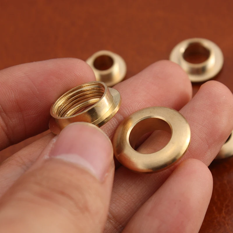 28*15mm Brass Gas Hole Grommets Screw Threaded Connection Eyelet DIY Bag Belt Part Hardware Leather Craft Handmade Buckle | Обустройство
