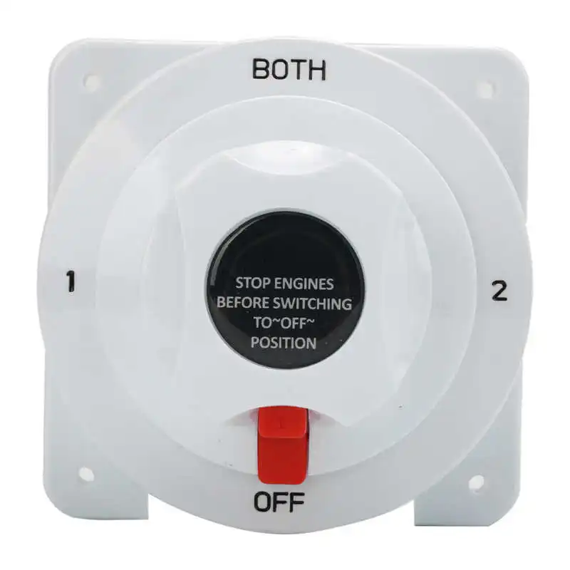 

134 x 134 x 77mm 6-32V Battery Disconnect Switch Large Power 4 Gear Adjustable Ship's Supply System for RV Yacht Boat Vehicle