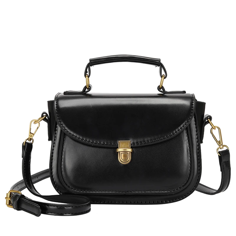 

New Retro PU Leather Handbags Women Shoulder Crossbody Bags 2021 Luxury Design Casual Totes Ladies Messenger bags Female Purses