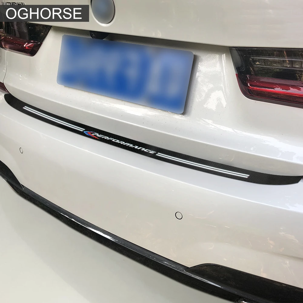 

M Performance Rear Bumper Protector Trim Leather Sticker Car Trunk Guard Decal For BMW 3 Series G20 2019 -present Accessories