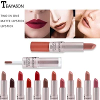 12 color matte lipstick velvet non stick cup two in one lip gloss long lasting waterproof sexy lips facial cosmetics lip makeup