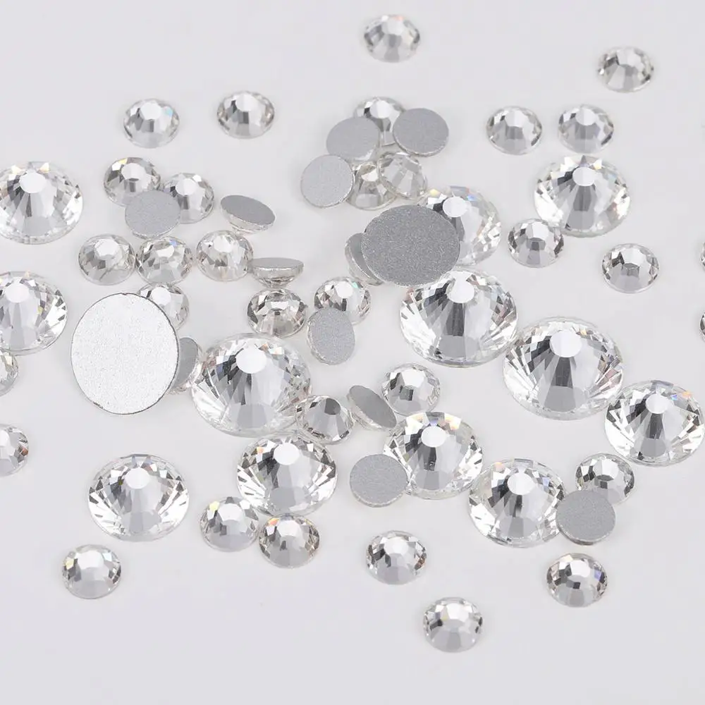 

All Sizes Glitter Rhinestones Crystal AB SS3-SS50 Non Hot Fix FlatBack Strass Sewing & Fabric Garment Rhinestone Nail Art Stone
