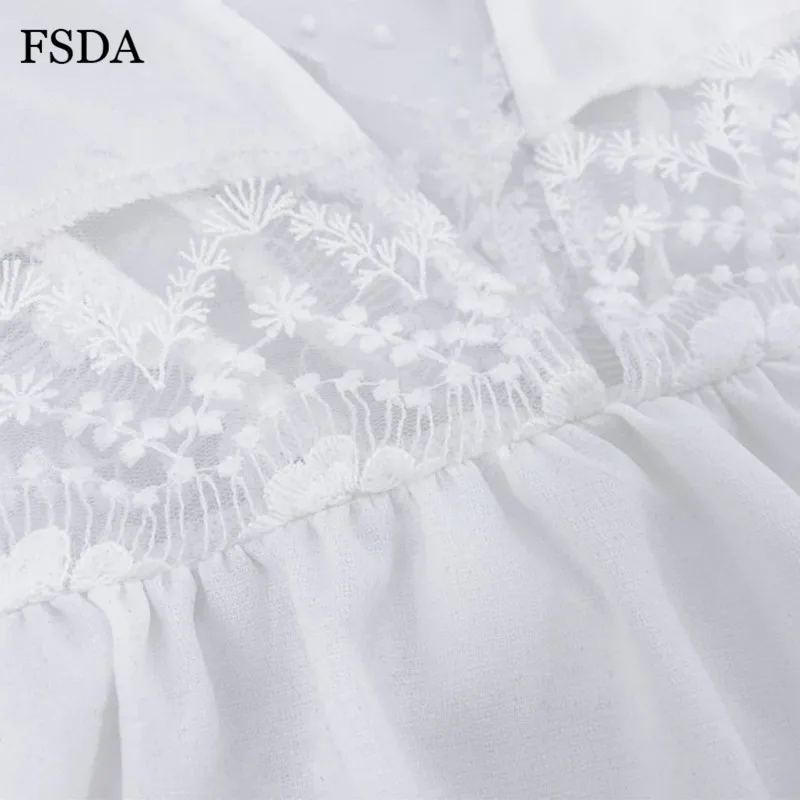 Женская кружевная блузка с открытой спиной и V образным вырезом|Блузки| |