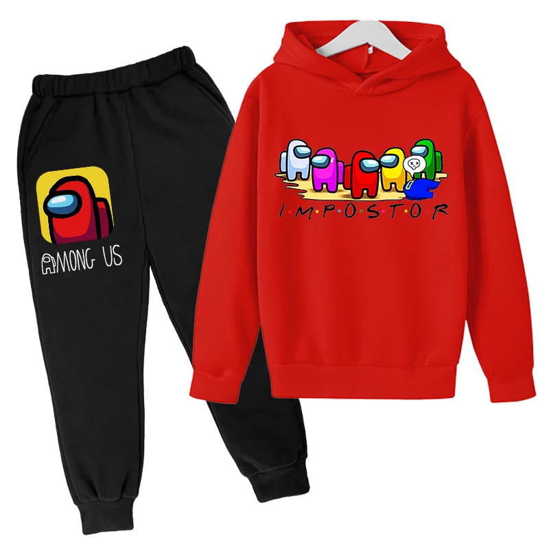 

Casual Jogging Suit 2Pcs Set Video Game Among Us Hoodies Kid Clothes Funny Sudadera Teen Girls Boys Sweatshirt Children Pullover