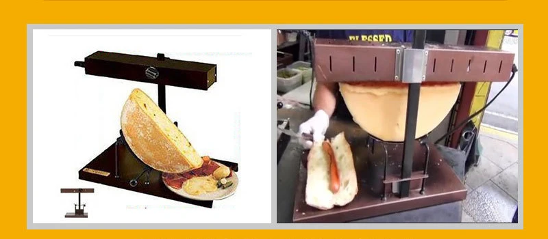 Электрическая машина для нагрева сыра Raclette полукруглая треугольная