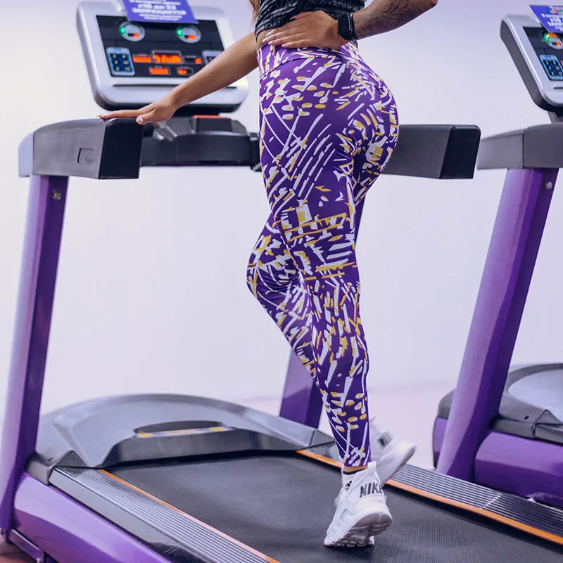 2 цвета Леггинсы пуш-ап женские полосатые брюки с принтом леггинсы Femme высокая