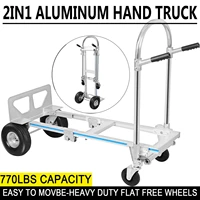 2 in1 hand truck beach cart large wheels garden trolley convertible folding dolly barrow 4 ruedas camping wagon travel cart