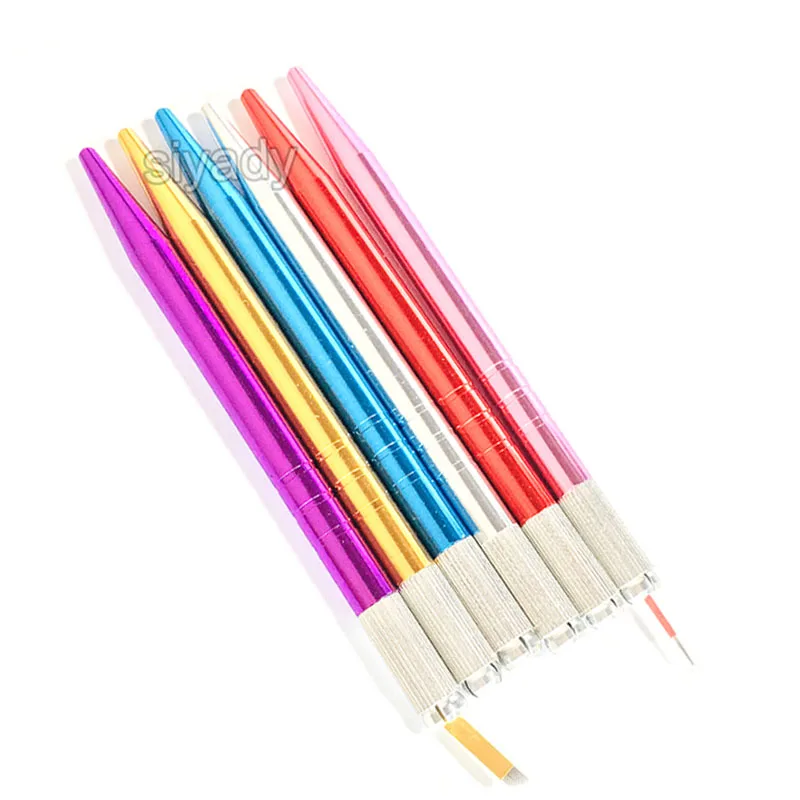 100 шт. алюминиевая ручка для татуажа бровей перманентного макияжа модная |