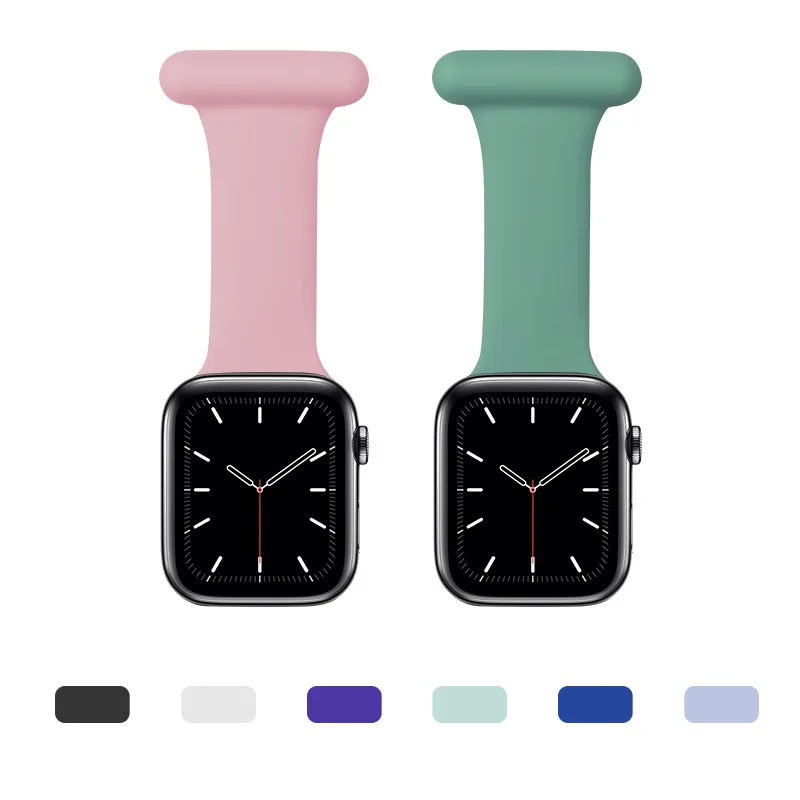 

For iWatch Brooch Strap Silicone Soft Fashion Waterproof Portable Universal Clip-On Strap For Apple iWatch4/5/6