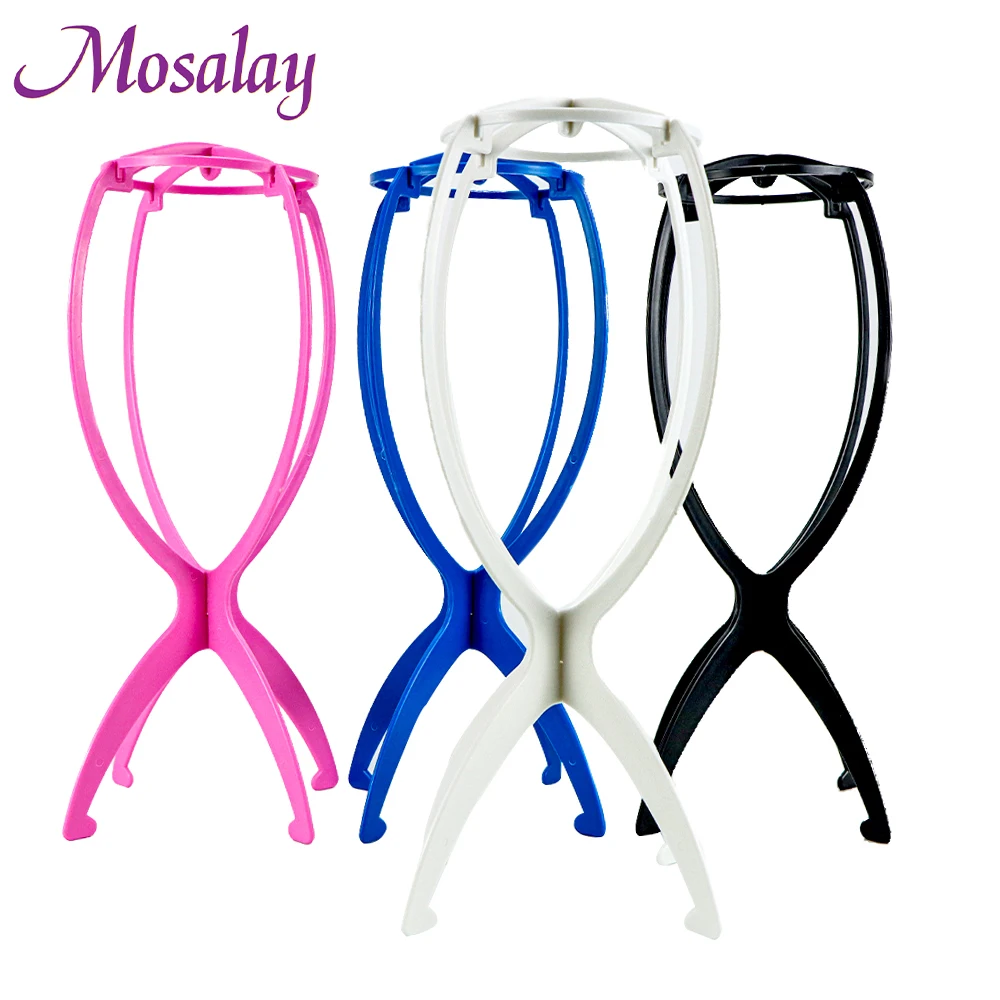 

1PC Ajustable Colorful Wig Stands Folding Plastic Stable Durable Wig Holders High Quality Hairpiece Wig Hat Cap Display Tools