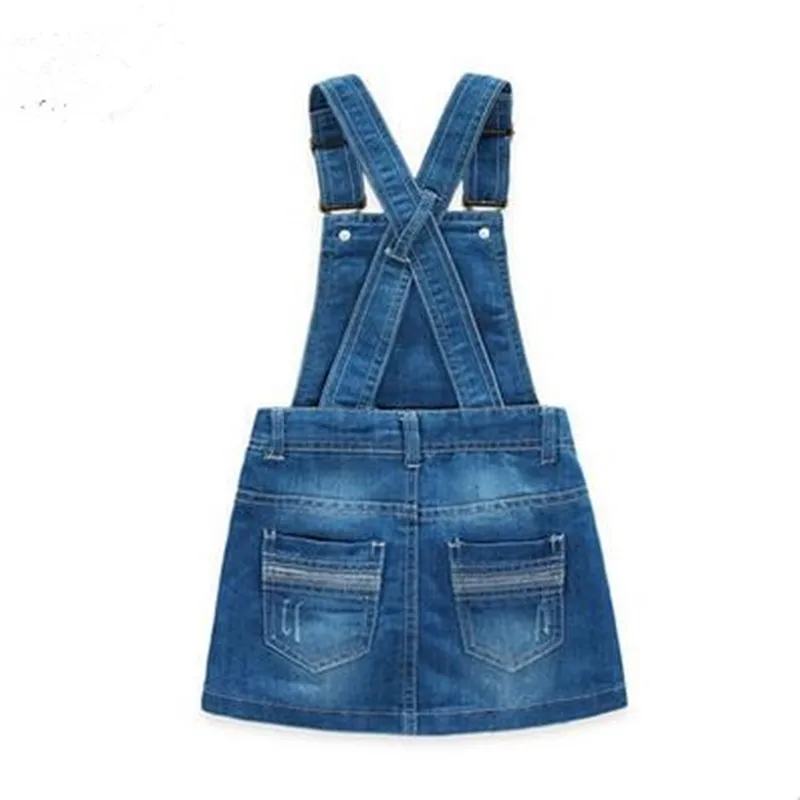 Джинсовый сарафан для девочек с серебристой вышивкой Повседневный Сарафан 2017 |