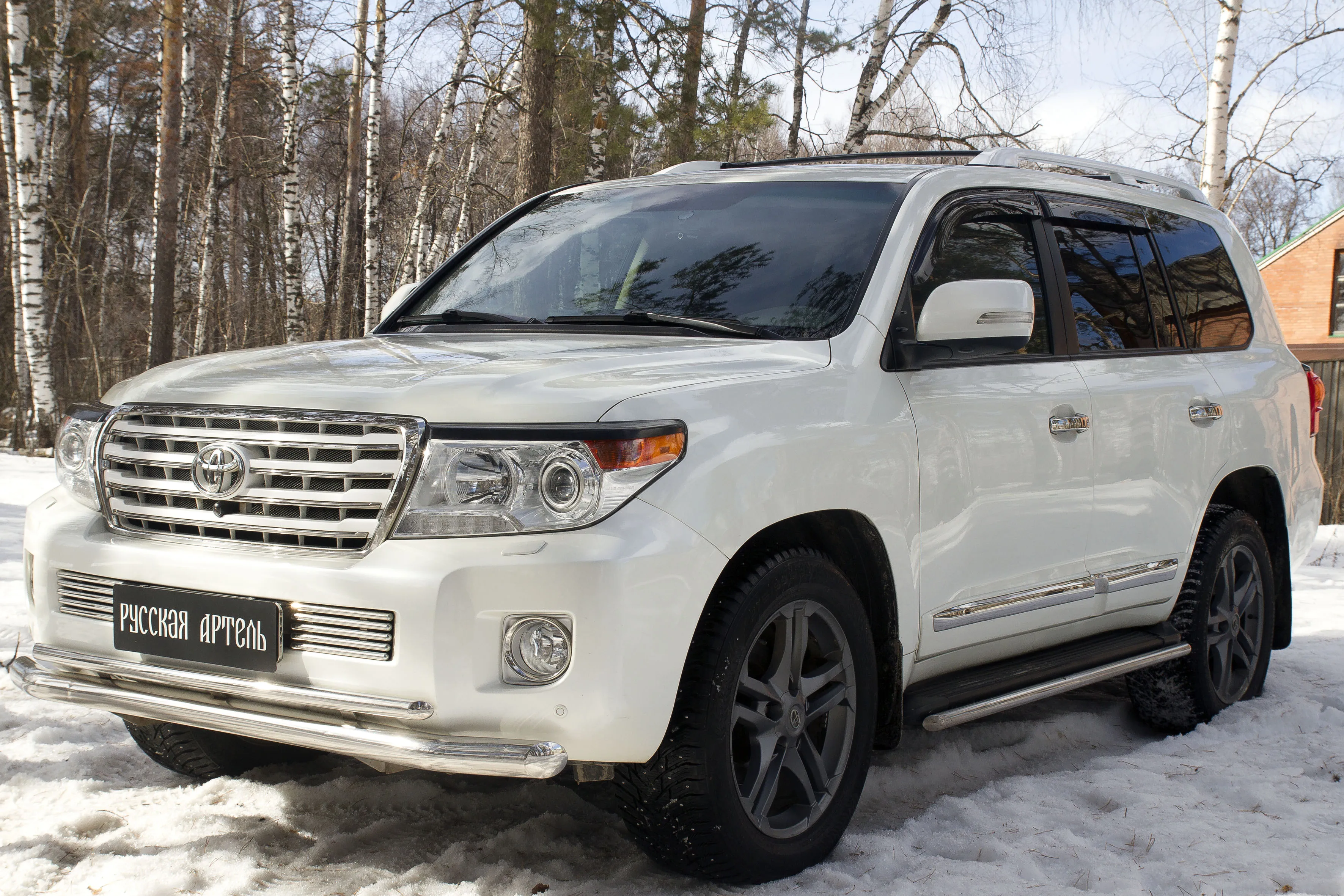 Накладки на передние фары Toyota LC 200 2012-2015 реснички Land Cruiser TLC |